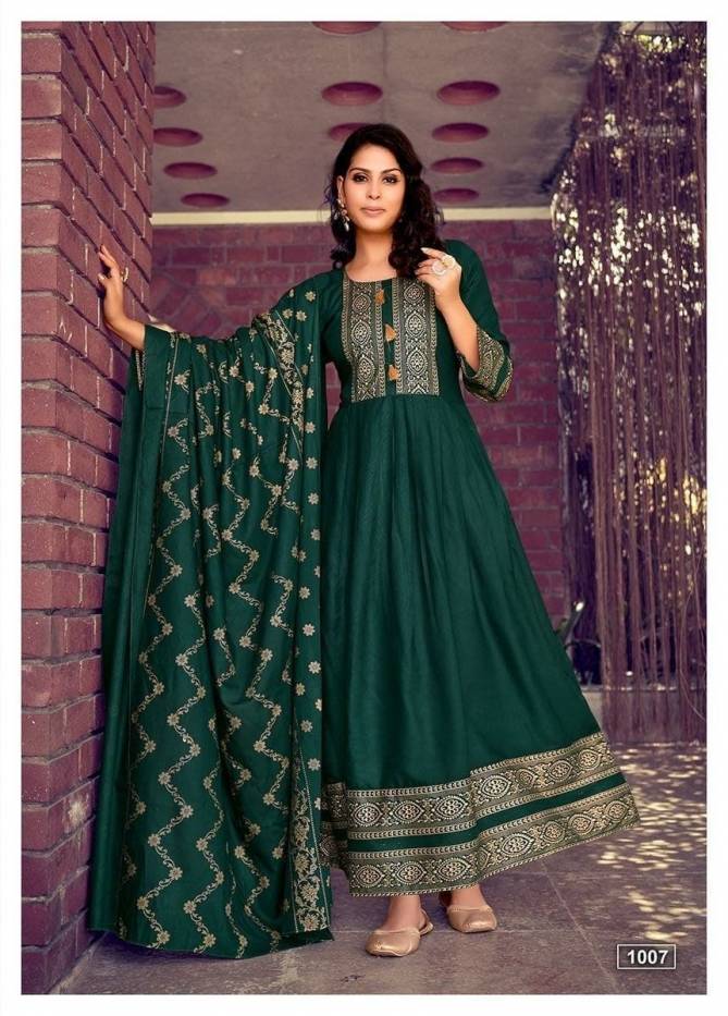Mohini 1006 Fancy Wear Printed Long Anarkali Kurti With Dupatta Collection